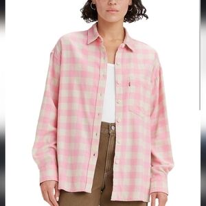 NWT Levi's Checkered Pink Flannel